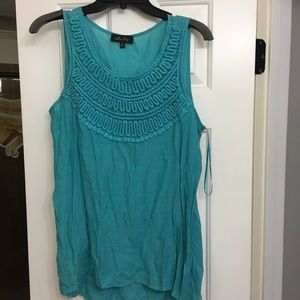 Aqua sleeveless top